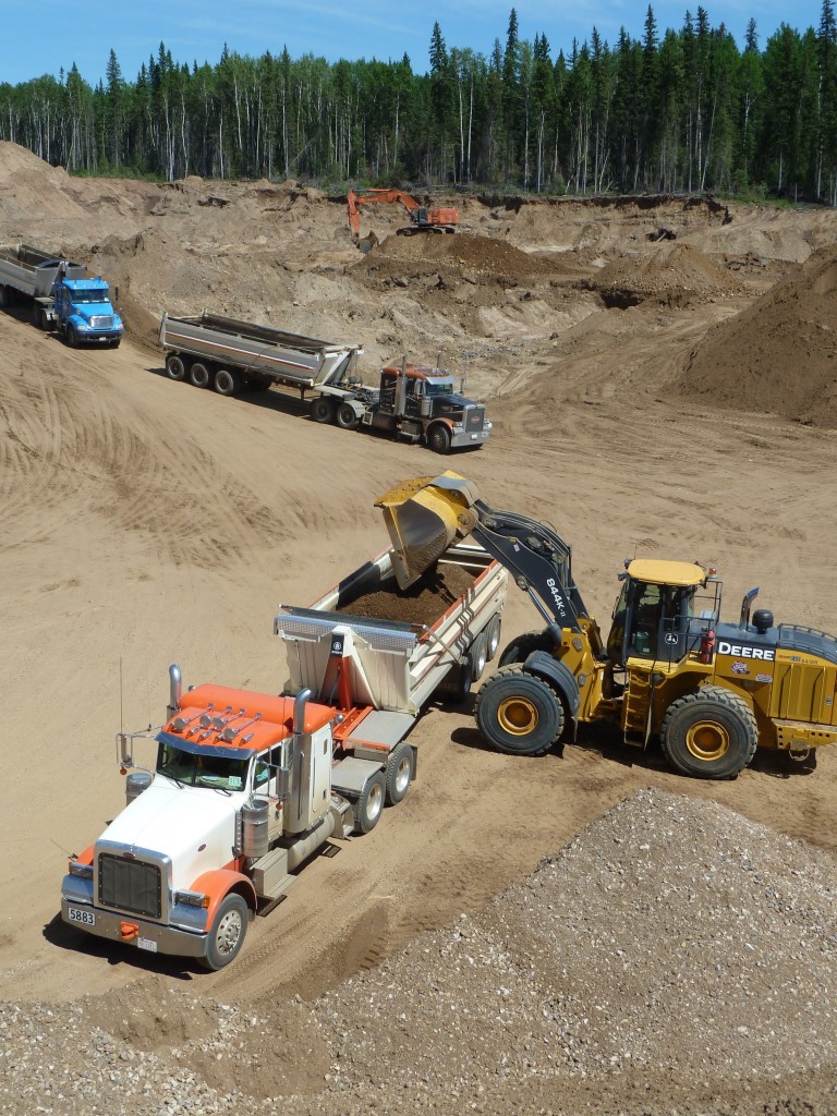 A gravel pit operation.
